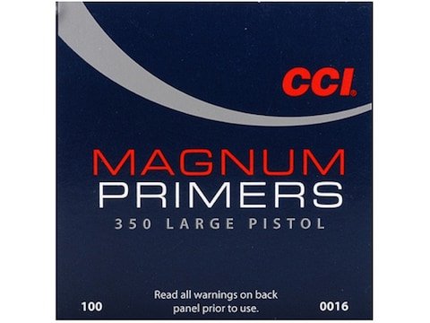 CCI Large Pistol Magnum Primers #350 Box of 1000 (10 Trays of 100) CCI Large Pistol Magnum Primers #350 Box of 1000 (10 Trays of 100)
