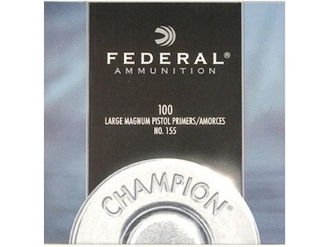 Federal Large Pistol Magnum Primers #155 Box of 1000 (10 Trays of 100) Federal Large Pistol Magnum Primers #155 Box of 1000 (10 Trays of 100)