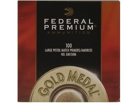 Federal Premium Gold Medal Large Pistol Match Primers #150M Box of 1000 (10 Trays of 100) Federal Premium Gold Medal Large Pistol Match Primers #150M Box of 1000 (10 Trays of 100)