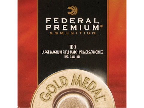 Federal Premium Gold Medal Large Rifle Magnum Match Primers #215M Box of 1000 (10 Trays of 100) Federal Premium Gold Medal Large Rifle Magnum Match Primers #215M Box of 1000 (10 Trays of 100)