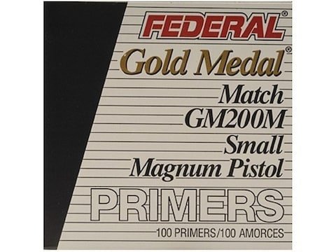 Federal Premium Gold Medal Small Pistol Magnum Match Primers #200M Box of 1000 (10 Trays of 100) Federal Premium Gold Medal Small Pistol Magnum Match Primers #200M Box of 1000 (10 Trays of 100)