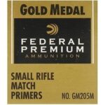 Federal Premium Gold Medal Small Rifle Match Primers #205M Box of 1000 (10 Trays of 100)
