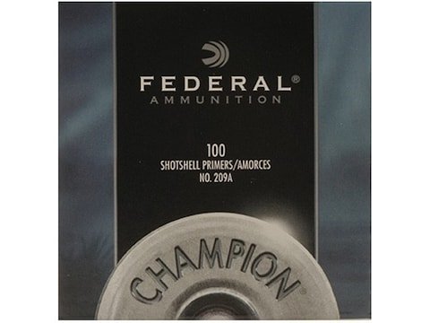 Federal Primers #209A Shotshell Box of 1000 (10 Trays of 100) Federal Primers #209A Shotshell Box of 1000 (10 Trays of 100)