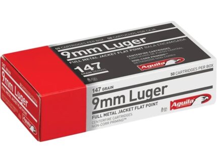 Aguila Ammunition 9mm Luger 147 Grain Full Metal Jacket Flat Nose