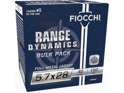 Fiocchi Range Dynamics Ammunition 5.7x28mm FN 40 Grain Full Metal Jacket