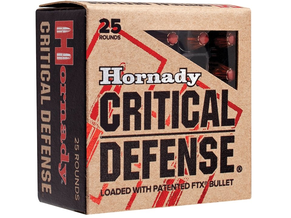 Hornady Critical Defense Ammunition 327 Federal Magnum 80 Grain FTX Box of 25 Hornady Critical Defense Ammunition 327 Federal Magnum 80 Grain FTX Box of 25