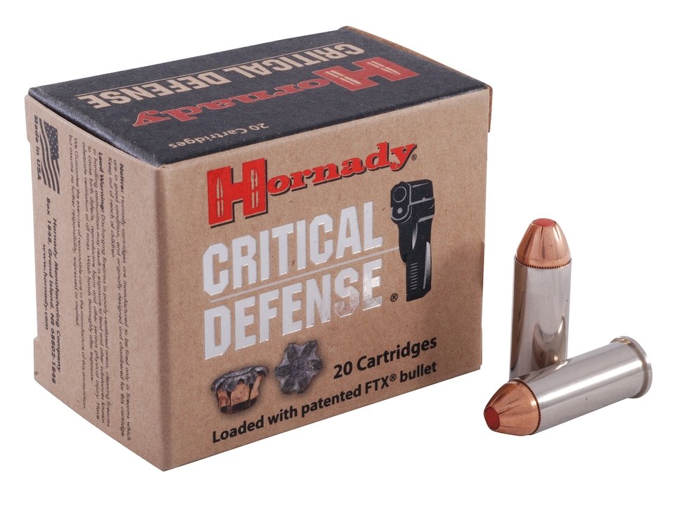 Hornady Critical Defense Ammunition 44 Special 165 Grain FTX Box of 20 Hornady Critical Defense Ammunition 44 Special 165 Grain FTX Box of 20