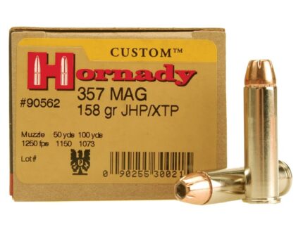 Hornady Custom Ammunition 357 Magnum 158 Grain XTP Jacketed Hollow Point Box of 25