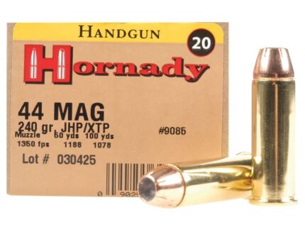 Hornady Custom Ammunition 44 Remington Magnum 240 Grain XTP Jacketed Hollow Point Box of 20