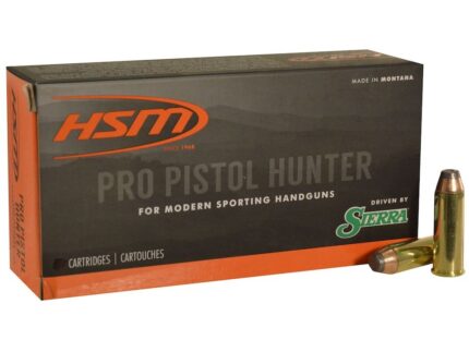 HSM Pro Pistol Hunter Ammunition 44 Remington Magnum 300 Grain Sierra Jacketed Soft Point Box of 50
