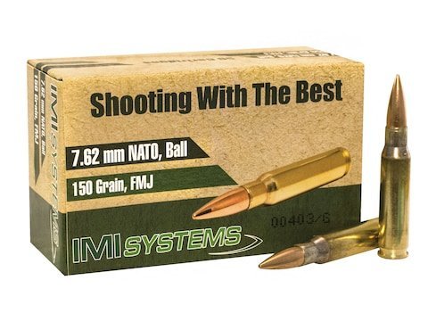 IMI Ammunition 7.62x51mm NATO 150 Grain M80 Full Metal Jacket IMI Ammunition 7.62x51mm NATO 150 Grain M80 Full Metal Jacket