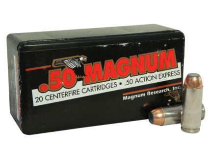 Magnum Research Ammunition 50 Action Express 350 Grain Jacketed Soft Point Box of 20