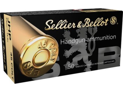 Sellier & Bellot Ammunition 45 Colt (Long Colt) 230 Grain Jacketed Hollow Point Box of 50