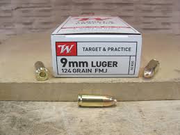 cheap Winchester USA 9mm 124 grain FMJ bullets