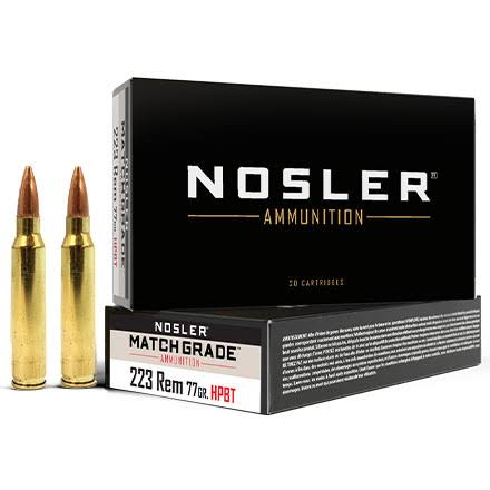 Nosler 77 grain .223 match bullets
